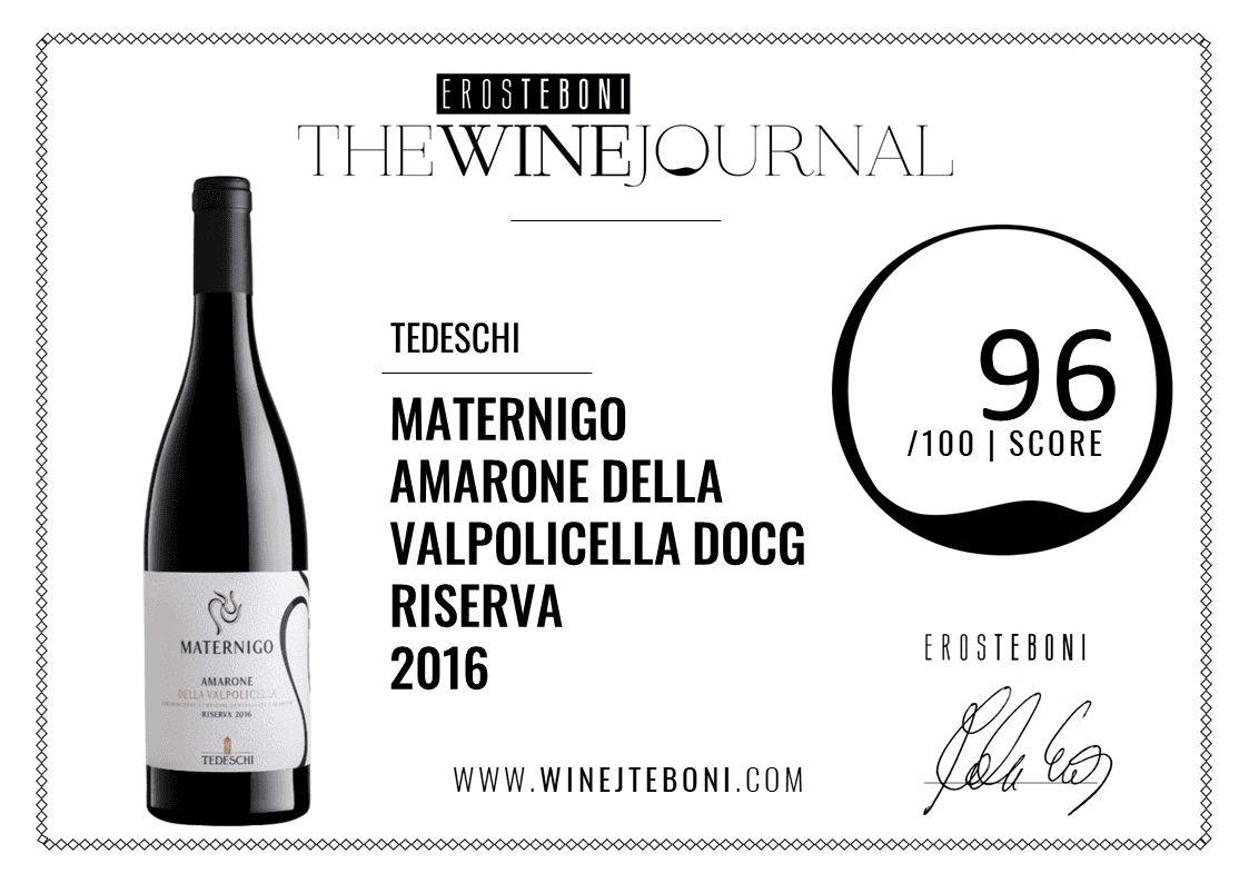 95 AND 96 POINTS TO OUR AMARONE CRU BY EROS TEBONI