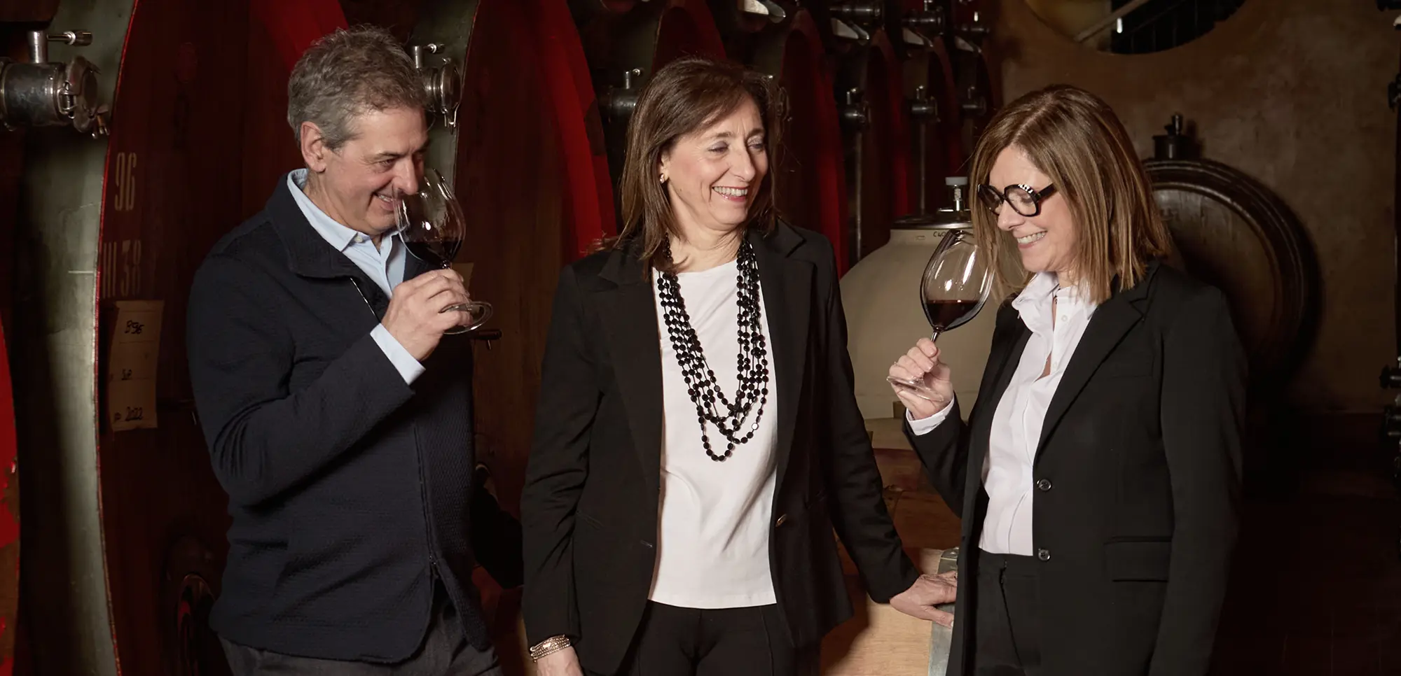 famiglia tedeschi in fase di degustazione