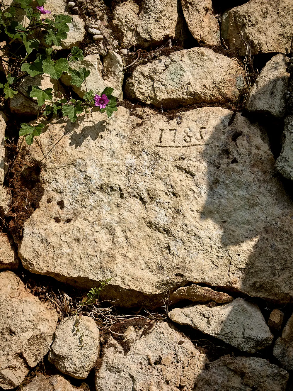 data 1785 incisa sulla pietra
